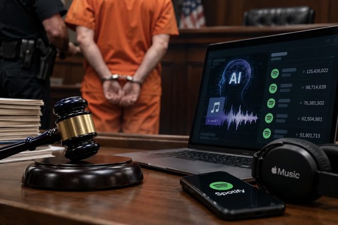 Músico americano é condenado a 18 meses de prisão por fraude de US$ 8 milhões com streaming e IA